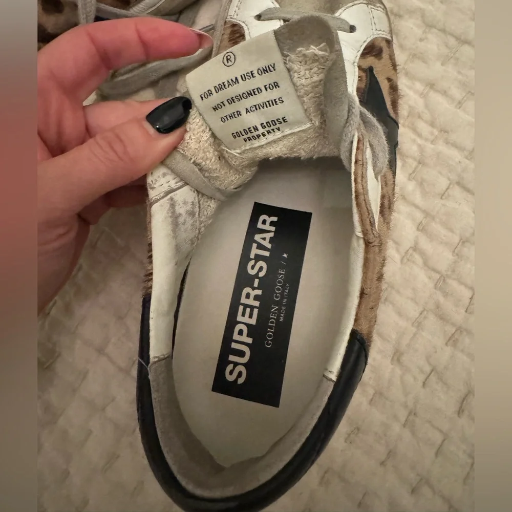 Authentic Golden Goose super star low top leopard sneaker size 37/7 - Picture 6 of 7